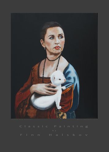 "Damen med minken" Poster